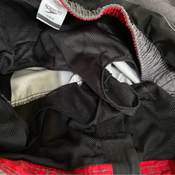 Speedo Men's Board Swimming Shorts Trunks Lace Up Grey & Black - Picture 8 of 10